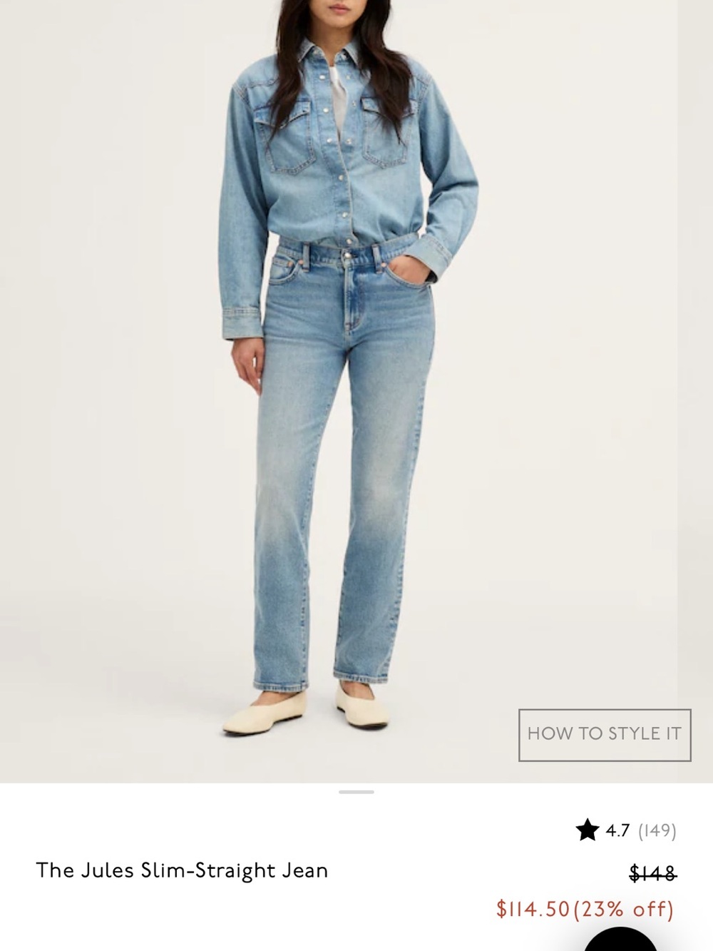 Madewell Jules Slim-Straight Jean